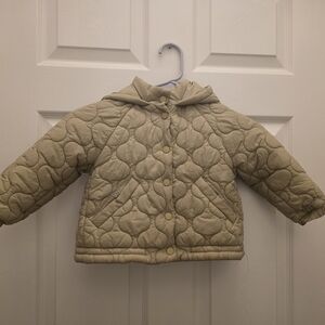 Kids Quilted Tan Jacket